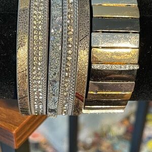Gold and Silver toned Bracelet Set of two